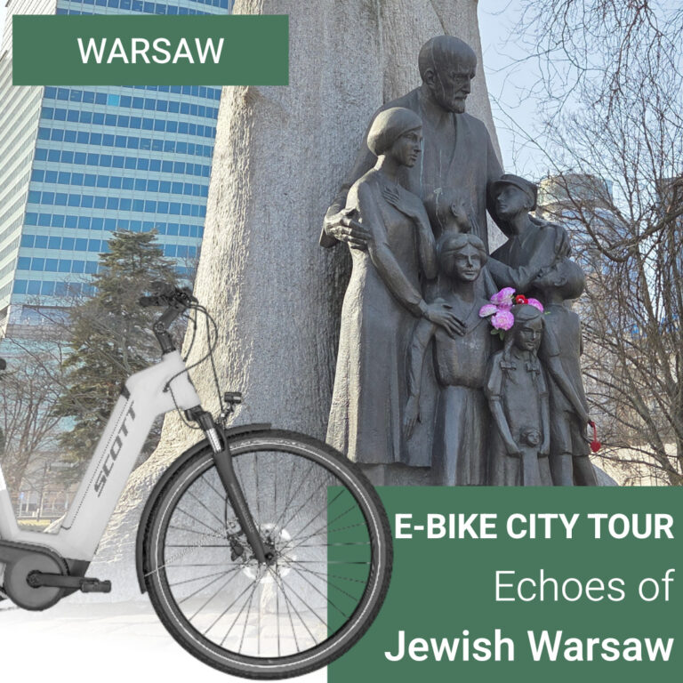 Echa żydowskiej Warszawy 3h wycieczka z przewodnikiem po Warszawie na E-bike